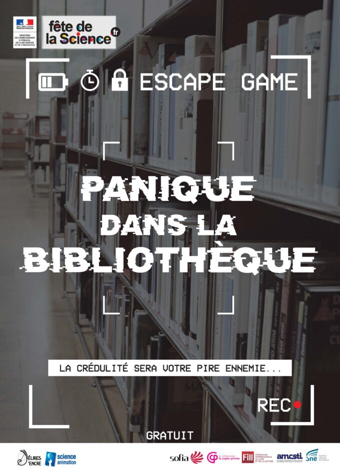 Affiche Panique dans la bibliothèque